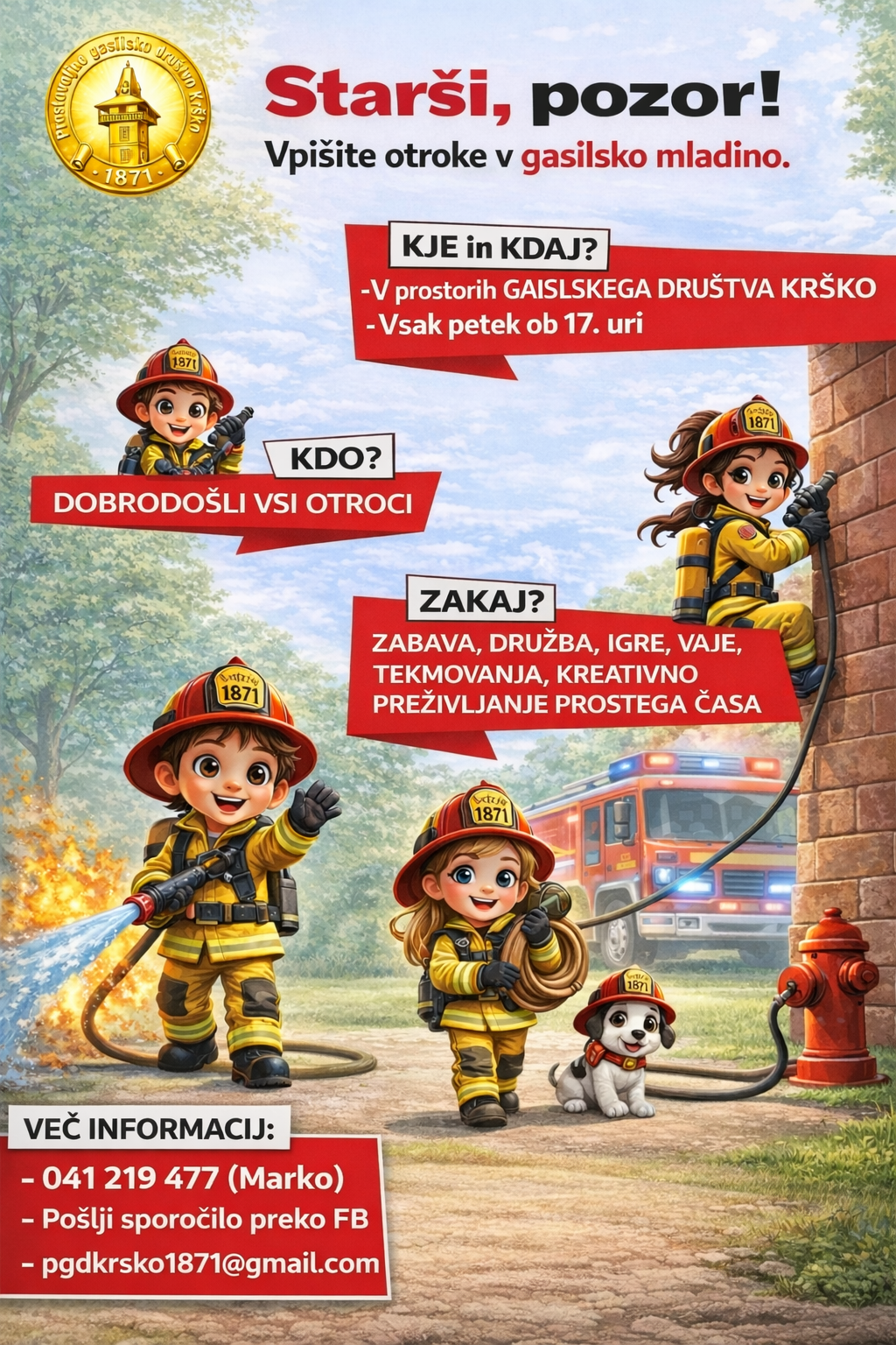 Nova generacija gasilcev v Krškem – pridruži se!